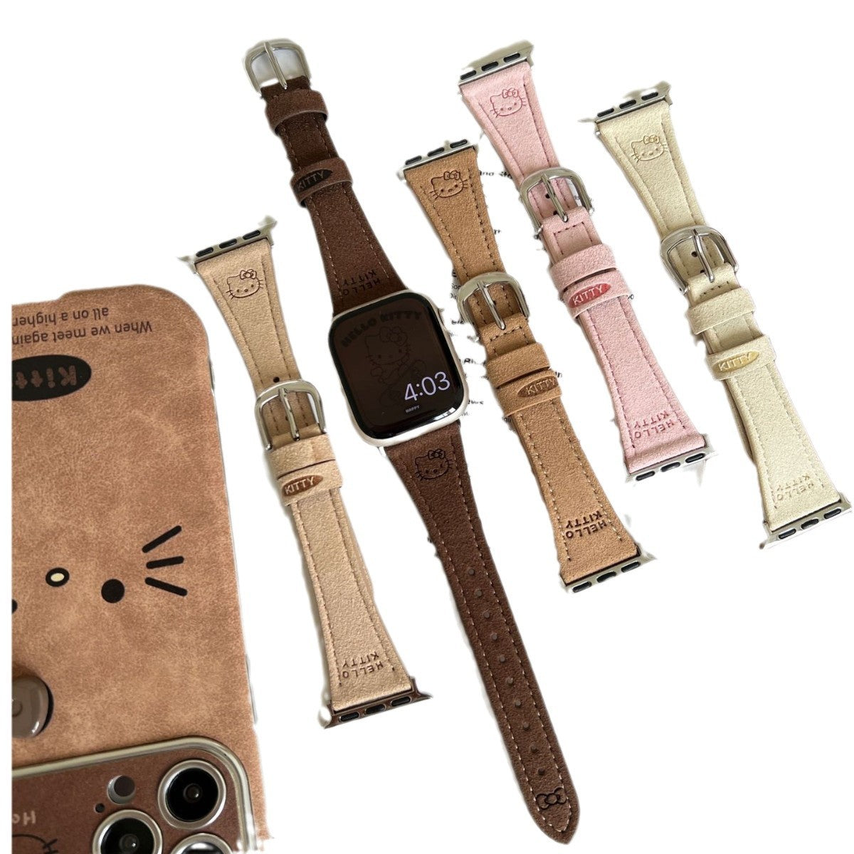 PallaBand Cute KT Cat Leather Strap (iWatch) - ANI-TECH
