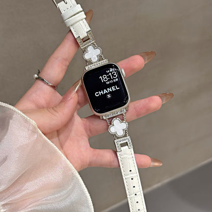 Four-leaf clover diamond strap