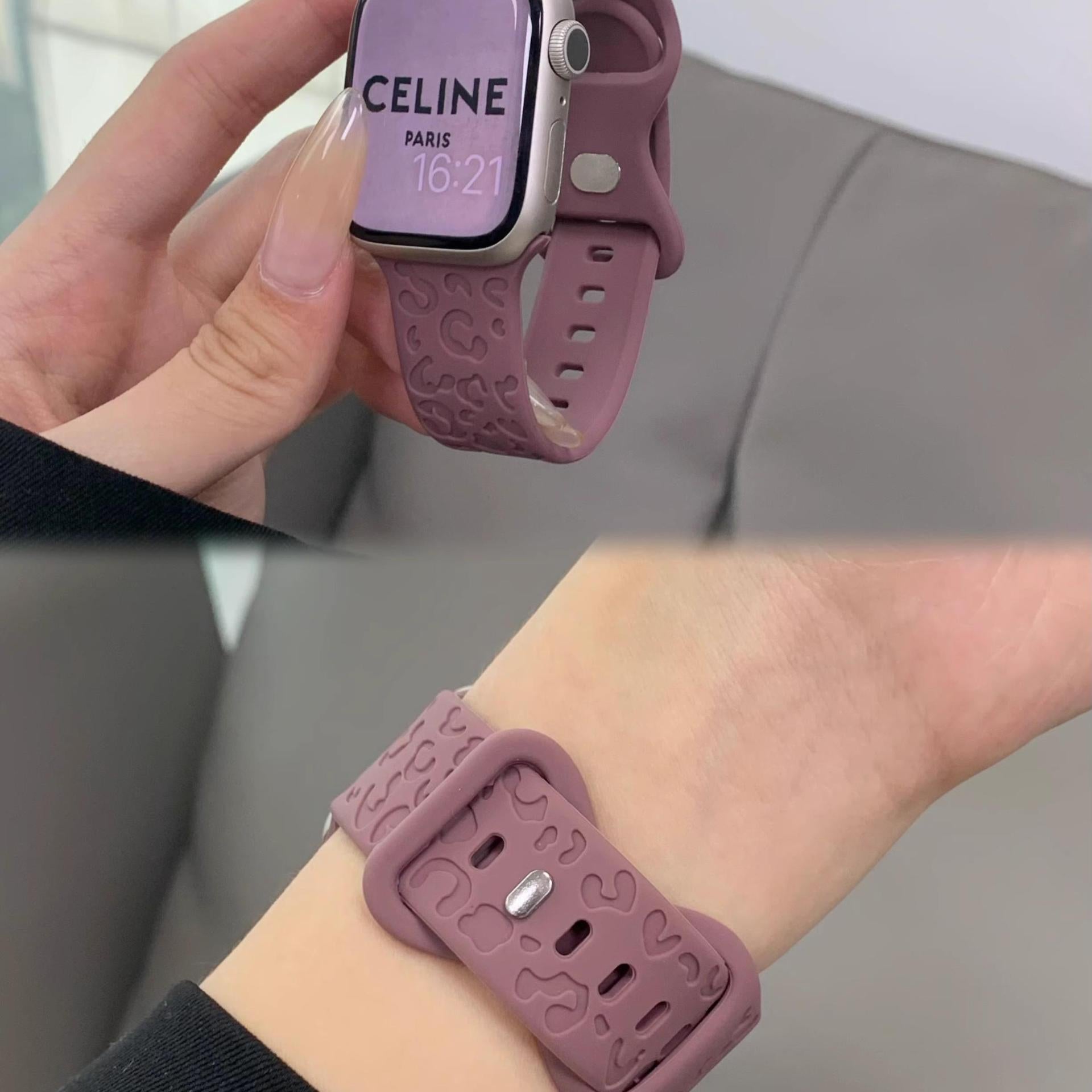 PallaBand Burgundy Silicone Cat Claw Strap - ANI-TECH