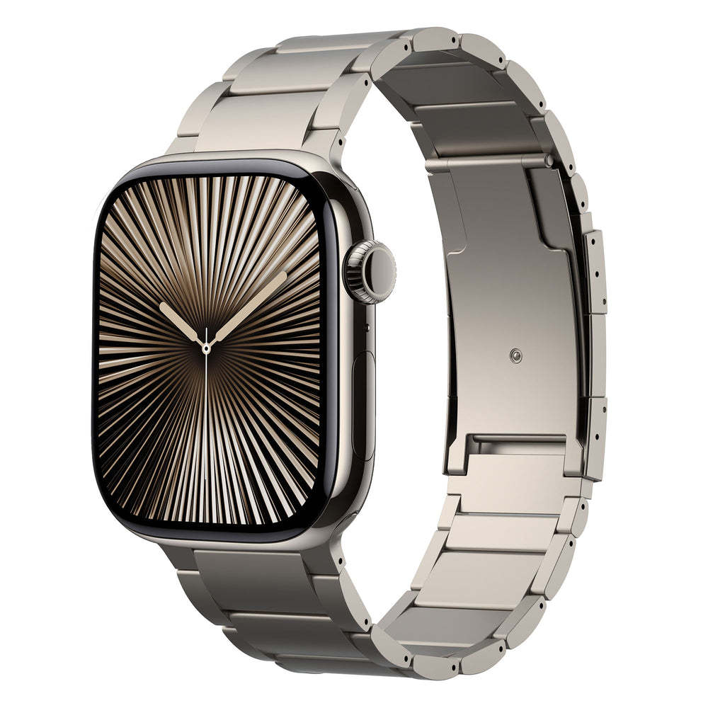 T01 Grade Apple Titanium Strap Fits All apple watch series - Adjustable Titanium Apple Watch Band with Secure Clasp - Premium Color Matching Band with Comfortable grip - Replacement Wristbands for iWatch (T01 | ULTRA Black)