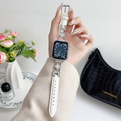 Four-leaf clover diamond strap