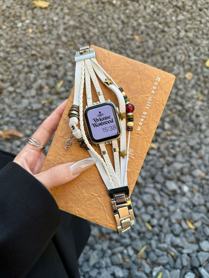 PallaBand™️ leather woven music note ethnic style bracelet strap (iwatch) - ANI-TECH
