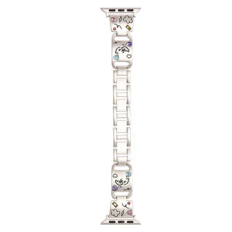 PallaBand Adorable Puppy Diamond Metal Strap (For iWatch) - ANI-TECH