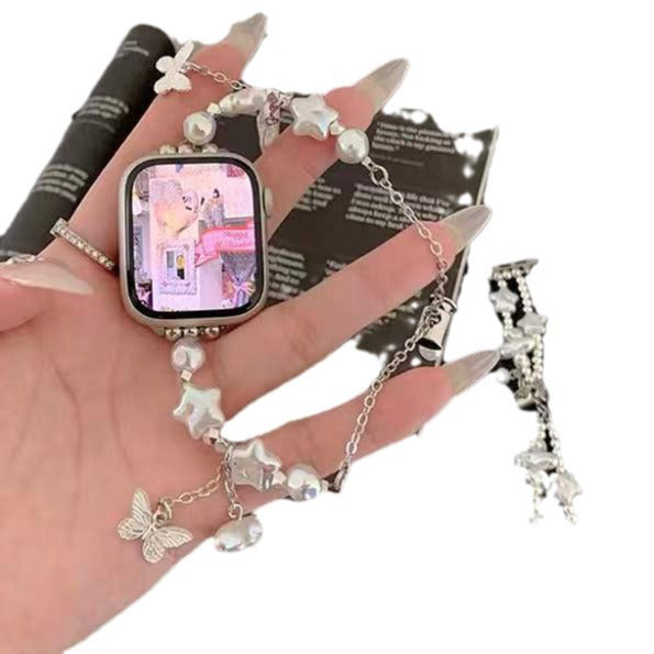 PallaBand Laser Star Pearl Butterfly Retractable Chain Strap (iwatch) - ANI-TECH