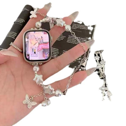 PallaBand Laser Star Pearl Butterfly Retractable Chain Strap (iwatch) - ANI-TECH