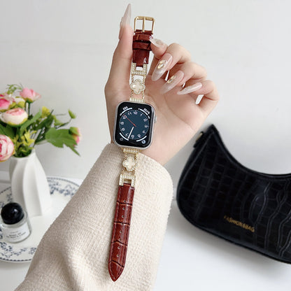Four-leaf clover diamond strap