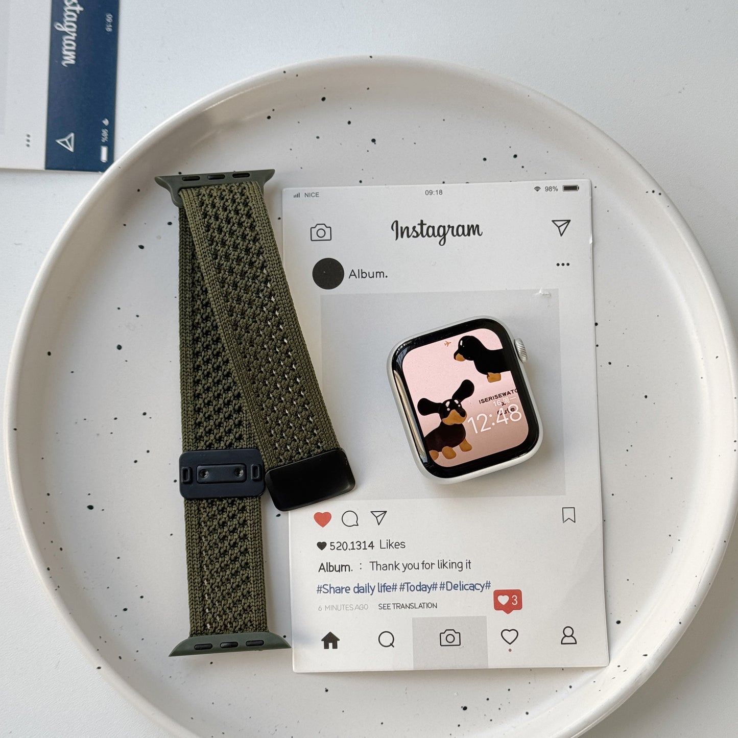 Double Loop Knitted Magnetic Buckle Strap - ANI-TECH