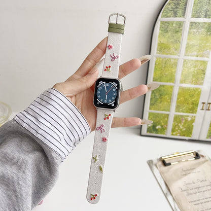 Pallaband™️ Bow cherry thorn leather strap - ANI-TECH