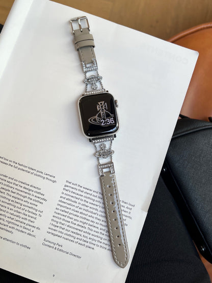 PallaBand Saturn Queen Mother Lacquered Leather Strap (iWatch) - ANI-TECH