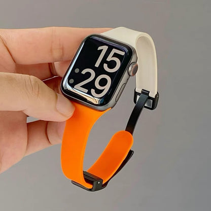 PallaBand Women's Fine Two-Tone Silicone Magnetic Buckle Watch Strap (iwatch) - ANI-TECH