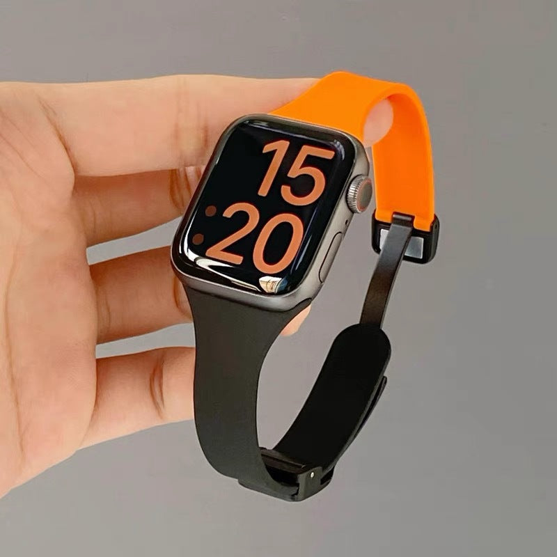 PallaBand Women's Fine Two-Tone Silicone Magnetic Buckle Watch Strap (iwatch) - ANI-TECH