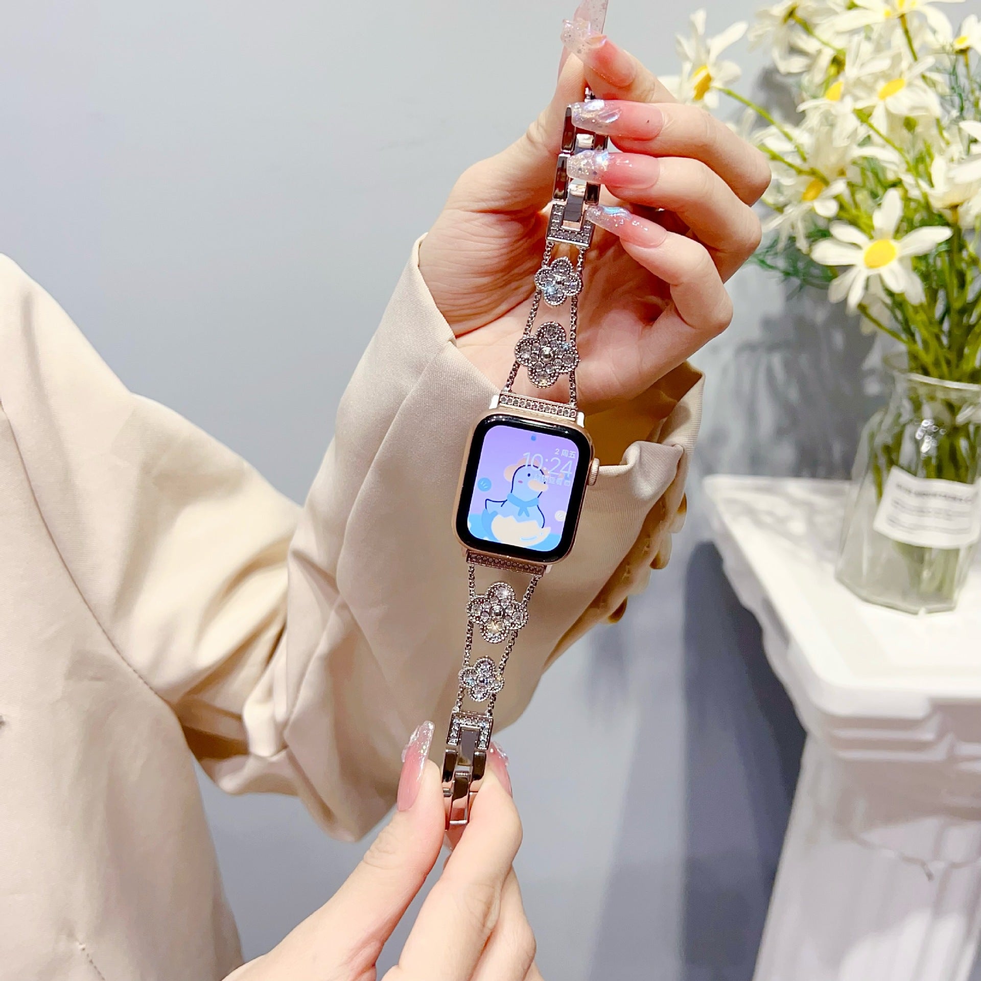 PallaBand Diamond Clover Metal Bracelet (iwatch) - ANI-TECH