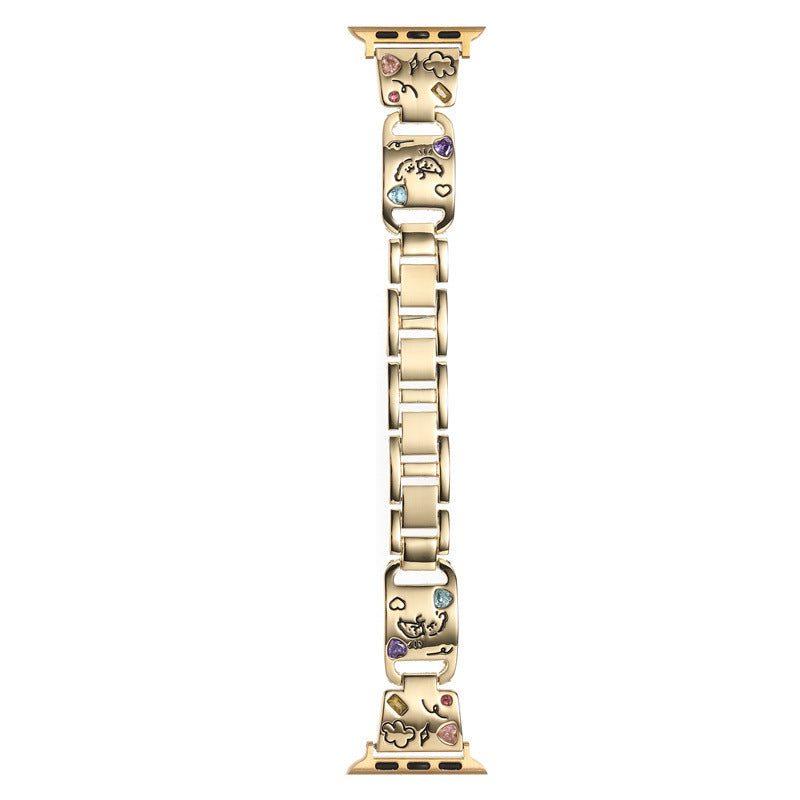 PallaBand Adorable Puppy Diamond Metal Strap (For iWatch) - ANI-TECH