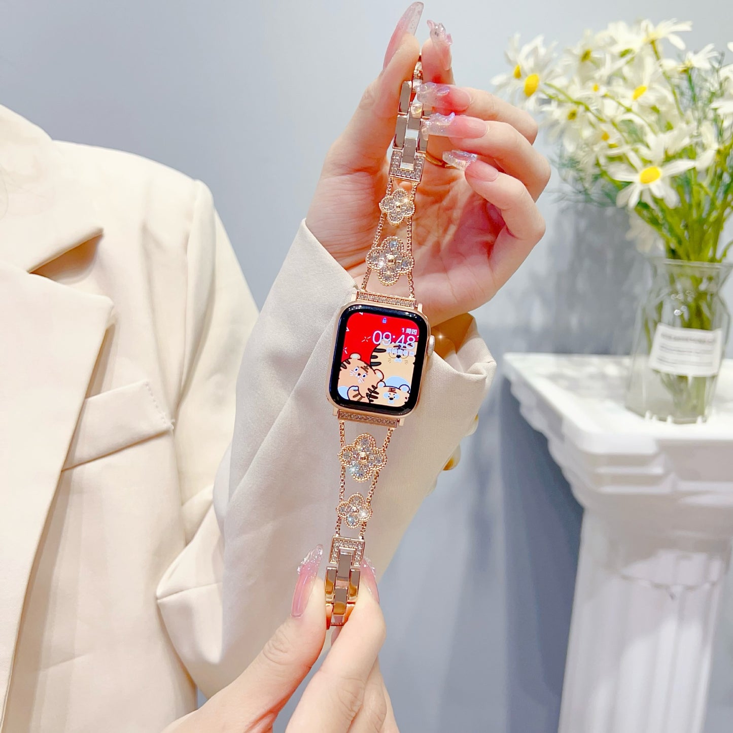 PallaBand Diamond Clover Metal Bracelet (iwatch) - ANI-TECH