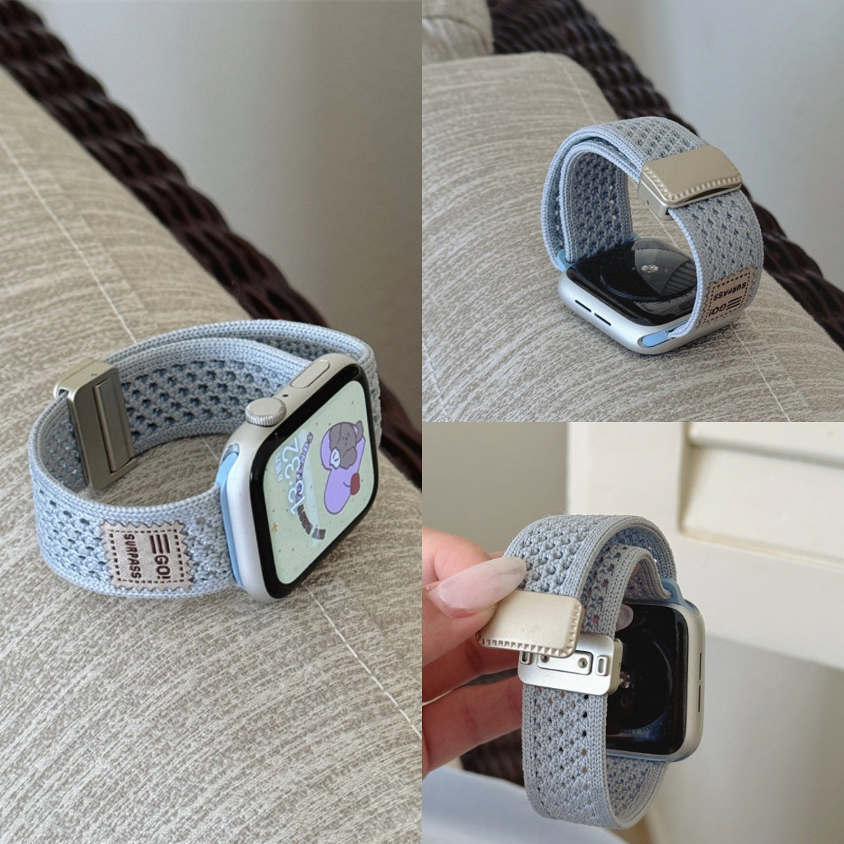 PallaBand Breathable Knitted Sports Label Magnetic Buckle Strap (iWatch) - ANI-TECH