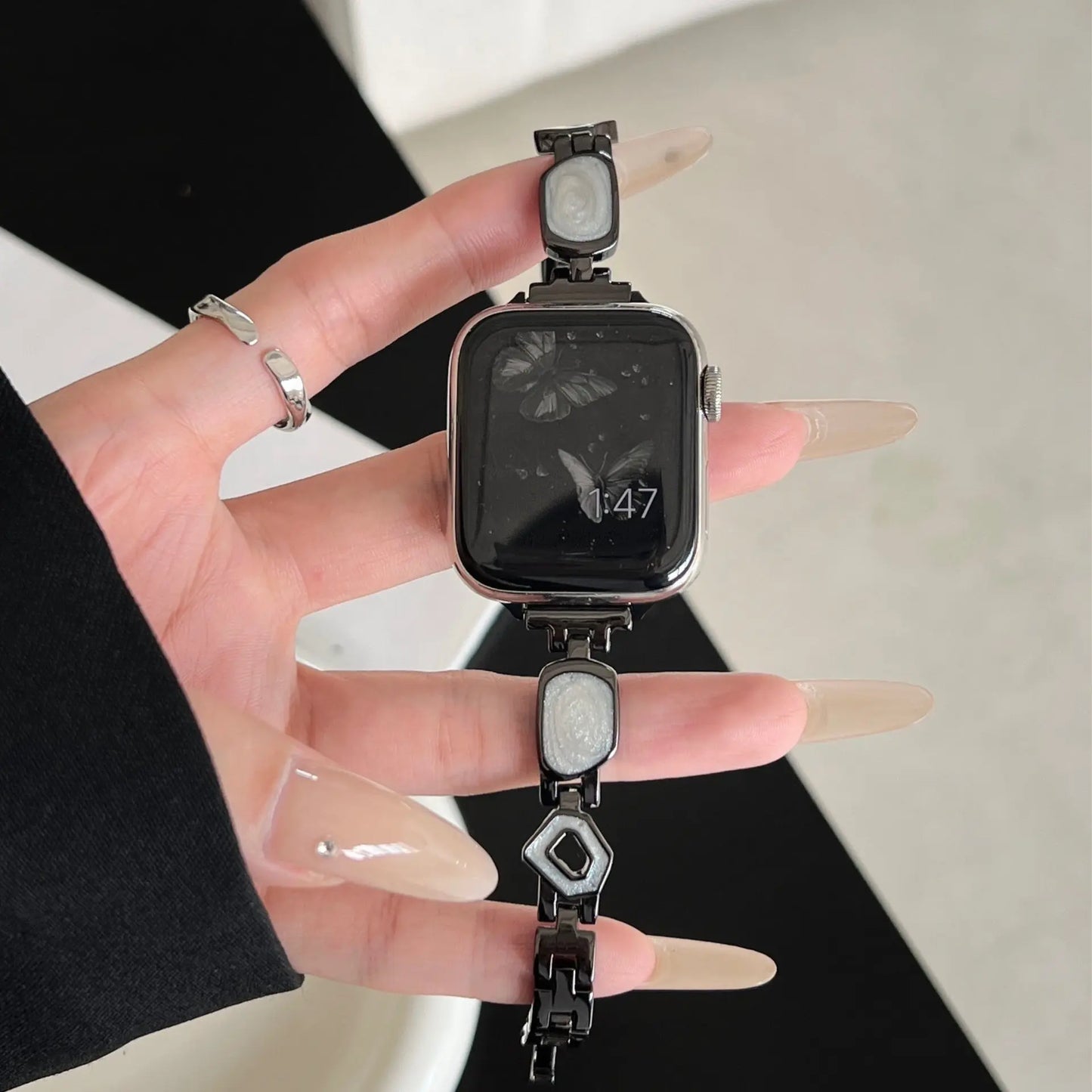 PallaBand Fine Glitter Metal Epoxy Strap (iwatch) - ANI-TECH