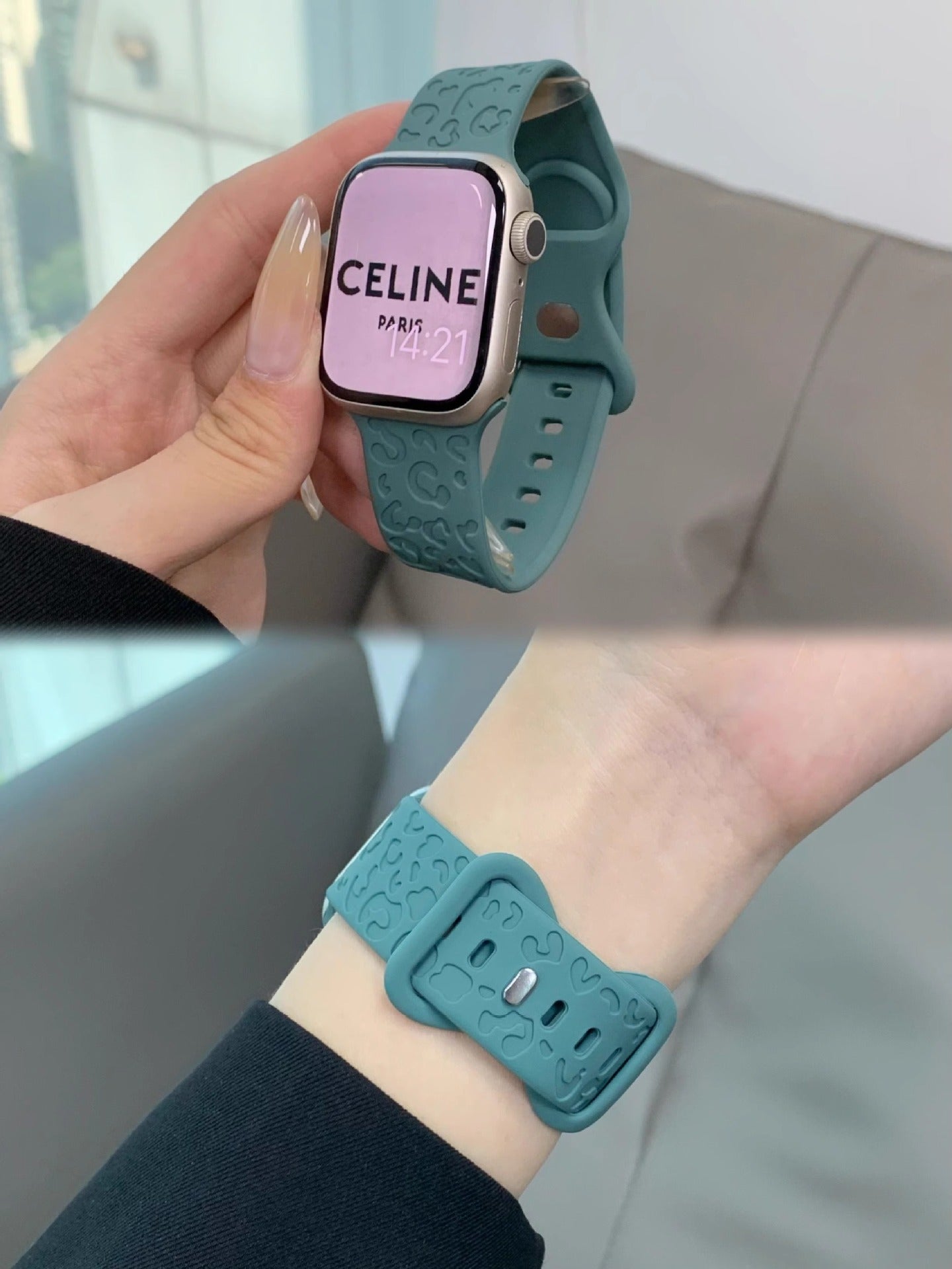 PallaBand Burgundy Silicone Cat Claw Strap - ANI-TECH