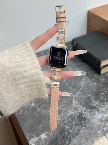 PallaBand Saturn Queen Mother Lacquered Leather Strap (iWatch) - ANI-TECH