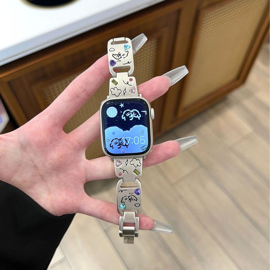 PallaBand Adorable Puppy Diamond Metal Strap (For iWatch) - ANI-TECH