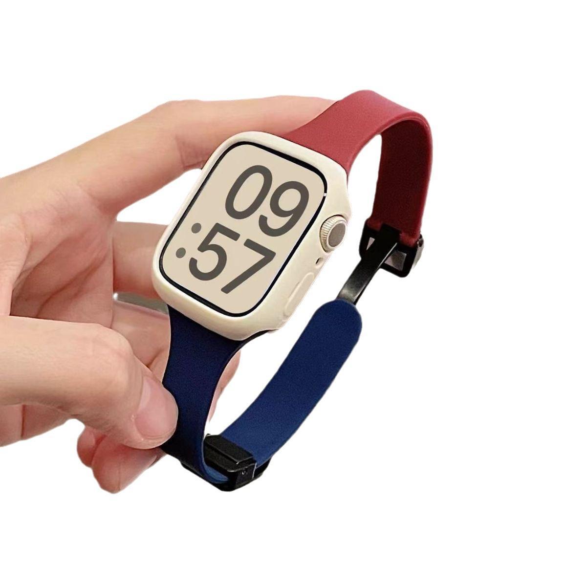 PallaBand Women's Fine Two-Tone Silicone Magnetic Buckle Watch Strap (iwatch) - ANI-TECH