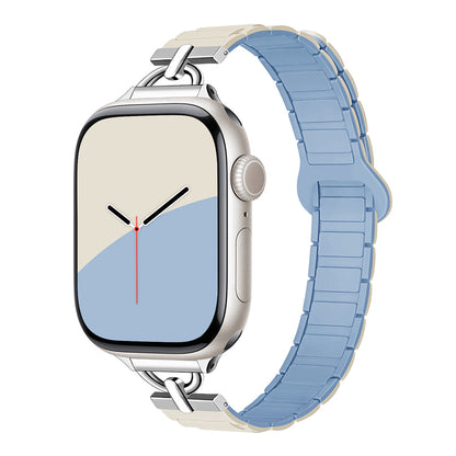 PallaBand Silicone Magnetic Creative D Buckle Two-Color Strap (iwatch) - ANI-TECH