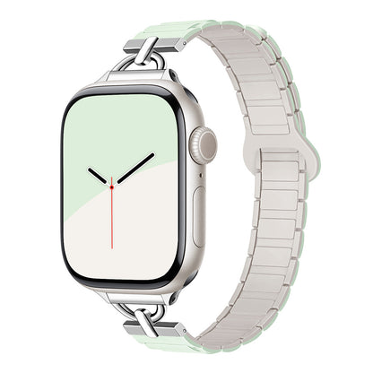 PallaBand Silicone Magnetic Creative D Buckle Two-Color Strap (iwatch) - ANI-TECH