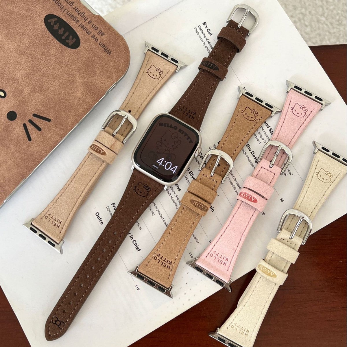 PallaBand Cute KT Cat Leather Strap (iWatch) - ANI-TECH