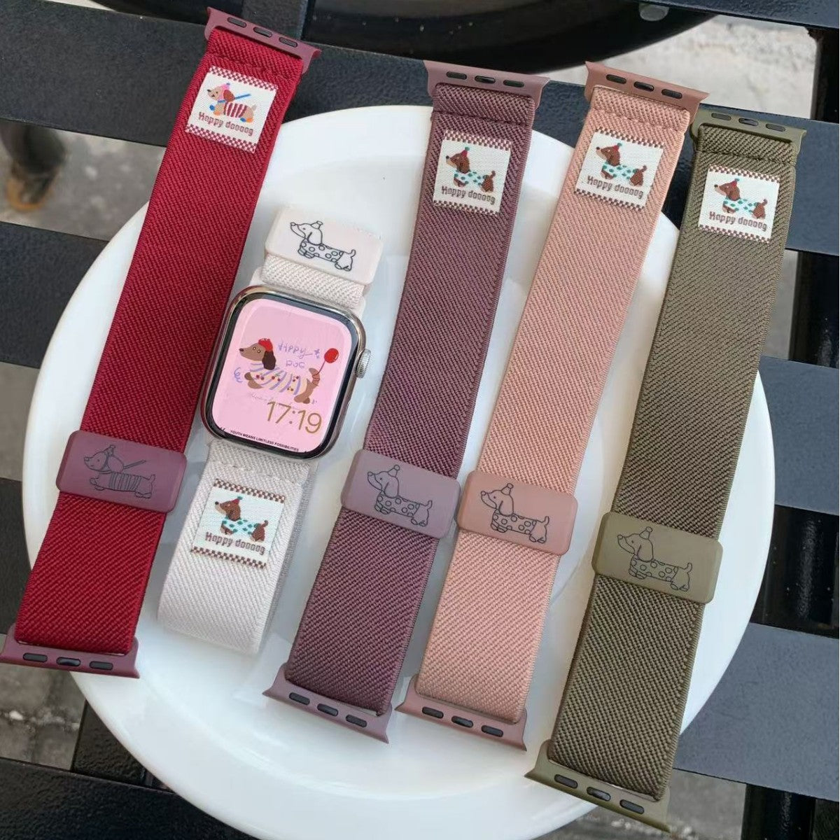 PallaBand Cute Dachshund Braided Magnetic Buckle Strap (For iWatch) - ANI-TECH