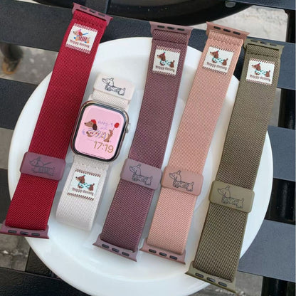 PallaBand Cute Dachshund Braided Magnetic Buckle Strap (For iWatch) - ANI-TECH