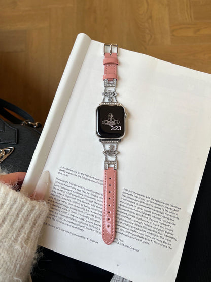 PallaBand Saturn Queen Mother Lacquered Leather Strap (iWatch) - ANI-TECH