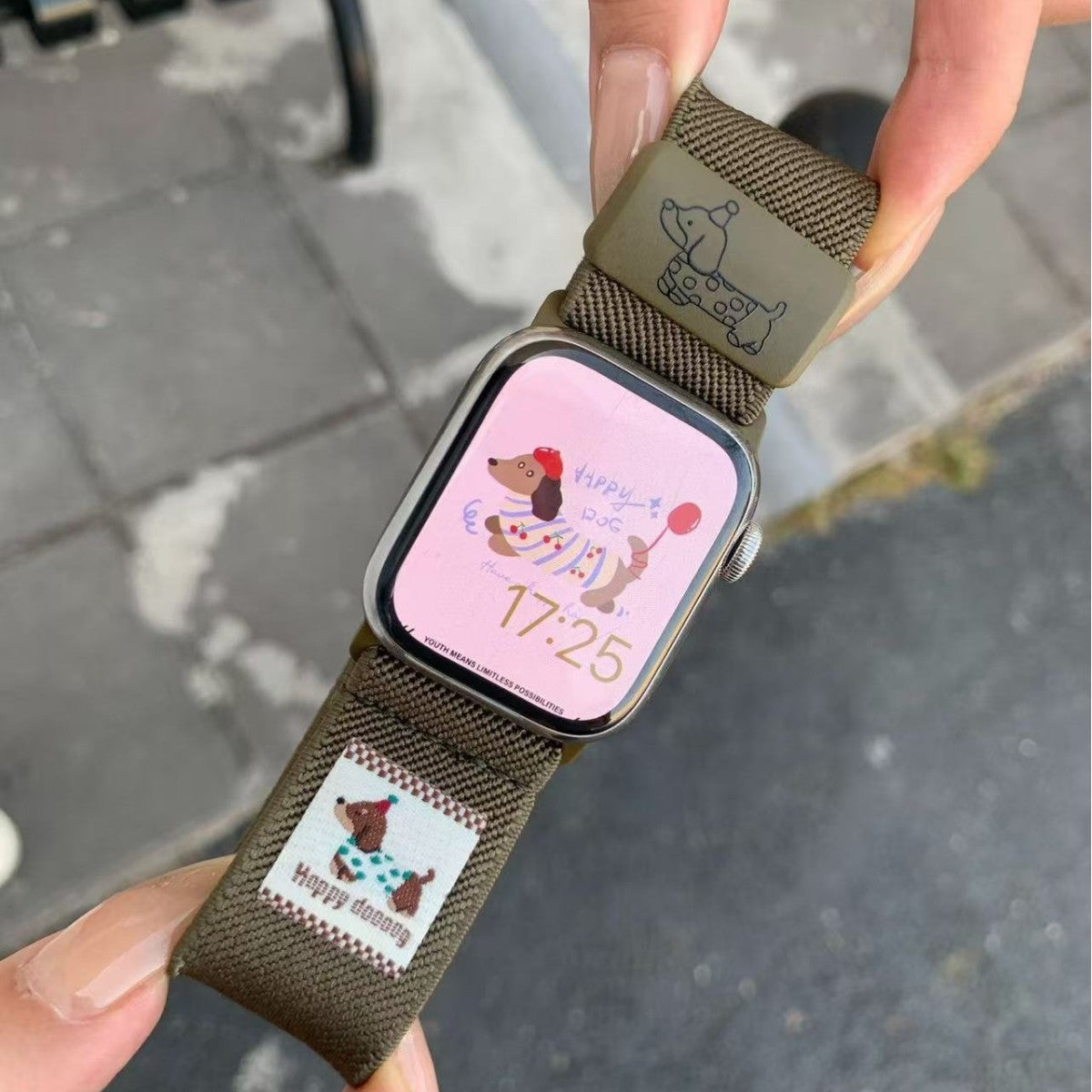 PallaBand Cute Dachshund Braided Magnetic Buckle Strap (For iWatch) - ANI-TECH
