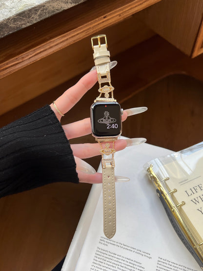 PallaBand Saturn Queen Mother Lacquered Leather Strap (iWatch) - ANI-TECH