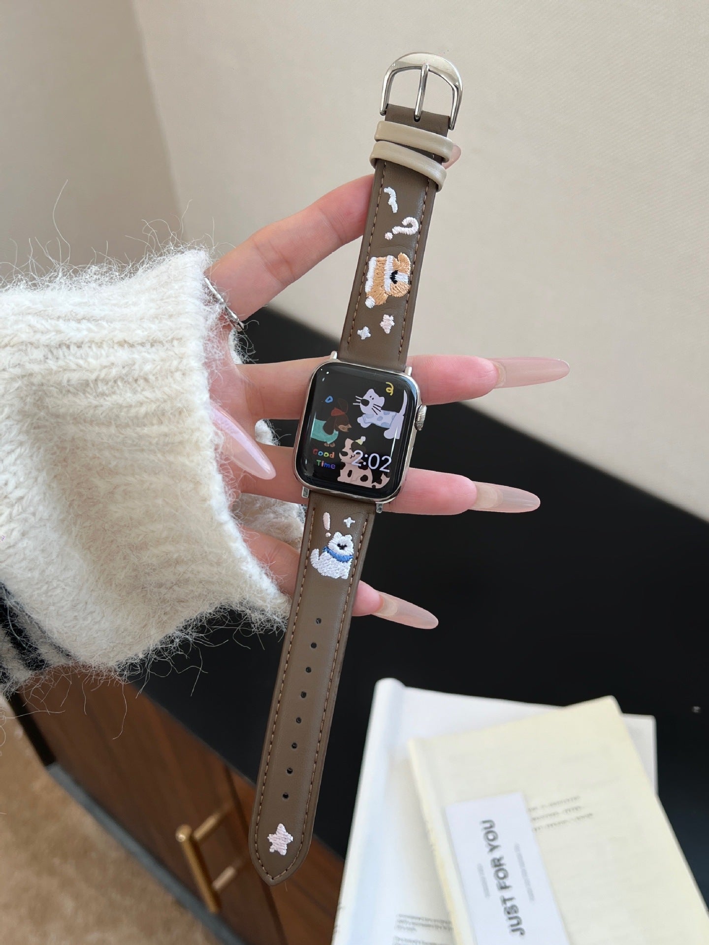 Leather Embroidered Kitten Strap - ANI-TECH