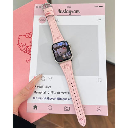 PallaBand Cute KT Cat Leather Strap (iWatch) - ANI-TECH