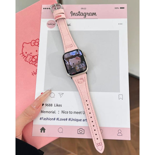 PallaBand Cute KT Cat Leather Strap (iWatch) - ANI-TECH