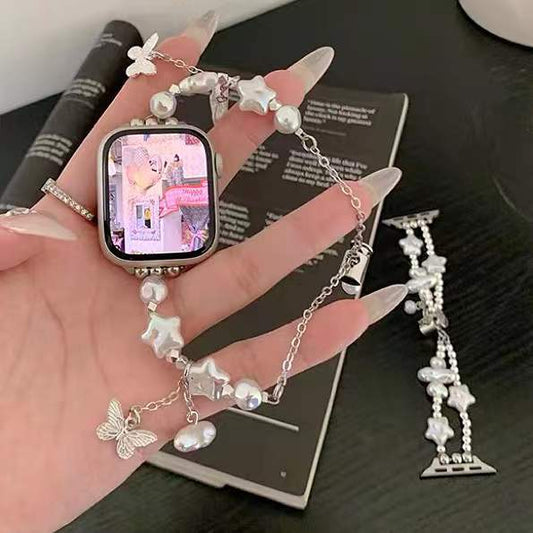 PallaBand Laser Star Pearl Butterfly Retractable Chain Strap (iwatch) - ANI-TECH