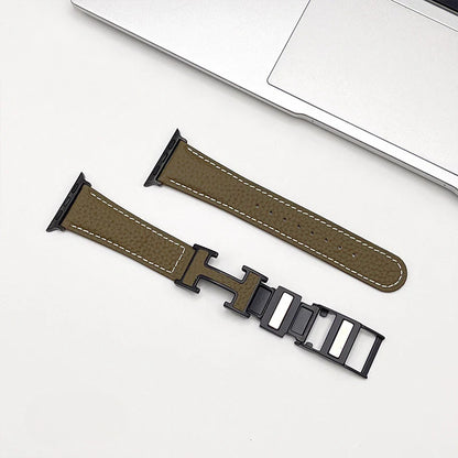 PallaBand Magnetic Buckle Lychee Leather Strap (For iWatch) - ANI-TECH
