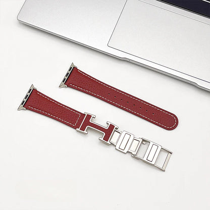 PallaBand Magnetic Buckle Lychee Leather Strap (For iWatch) - ANI-TECH